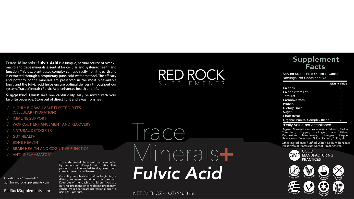 Trace Minerals + Fulvic Acid (32oz)