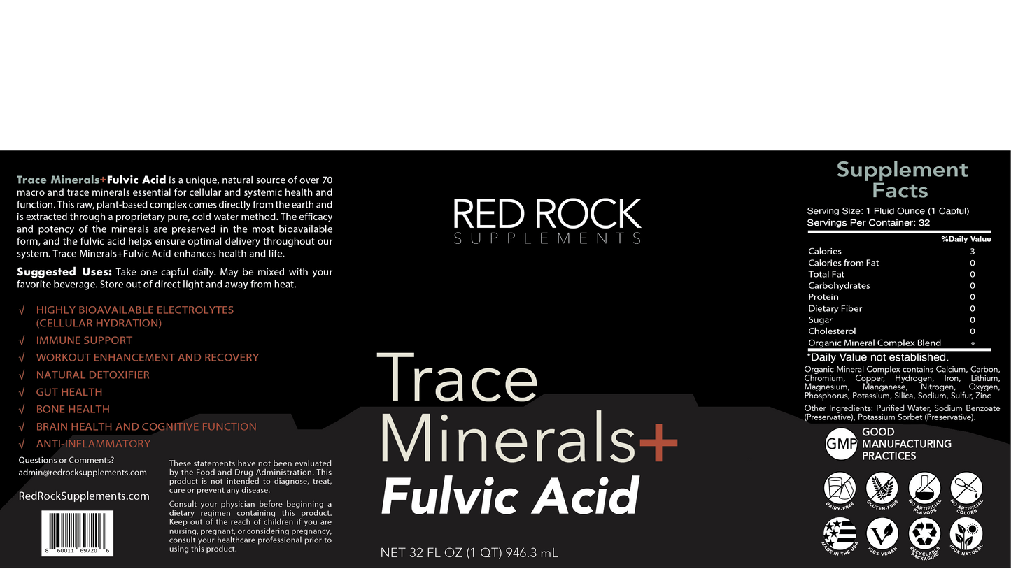 Trace Minerals + Fulvic Acid (32oz)