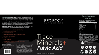 Trace Minerals + Fulvic Acid (32oz)